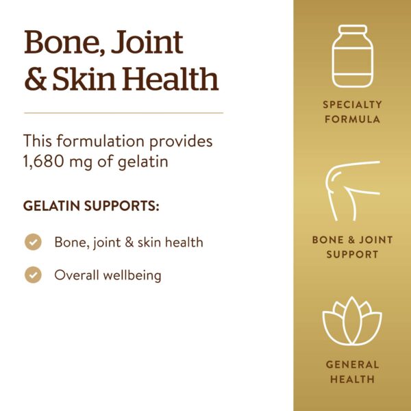 Caja solgar gelatina cápsulas para huesos articulaciones piel sin gluten