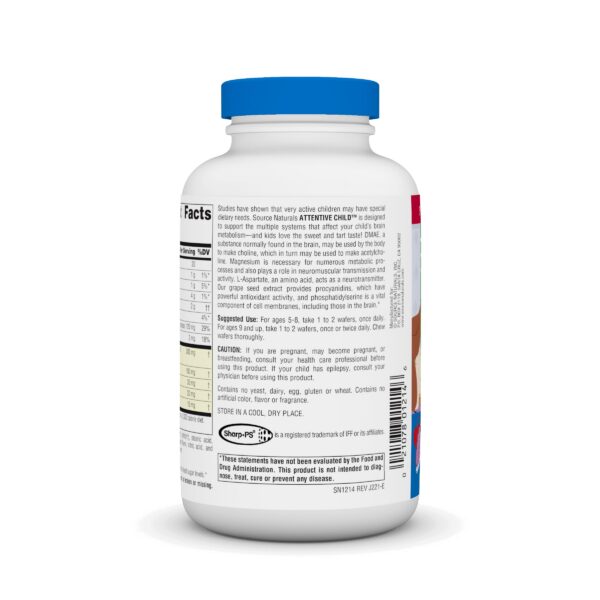 Version 1.0.0 Caja Source Naturals Attentive Child nutrientes saludables para niños activos