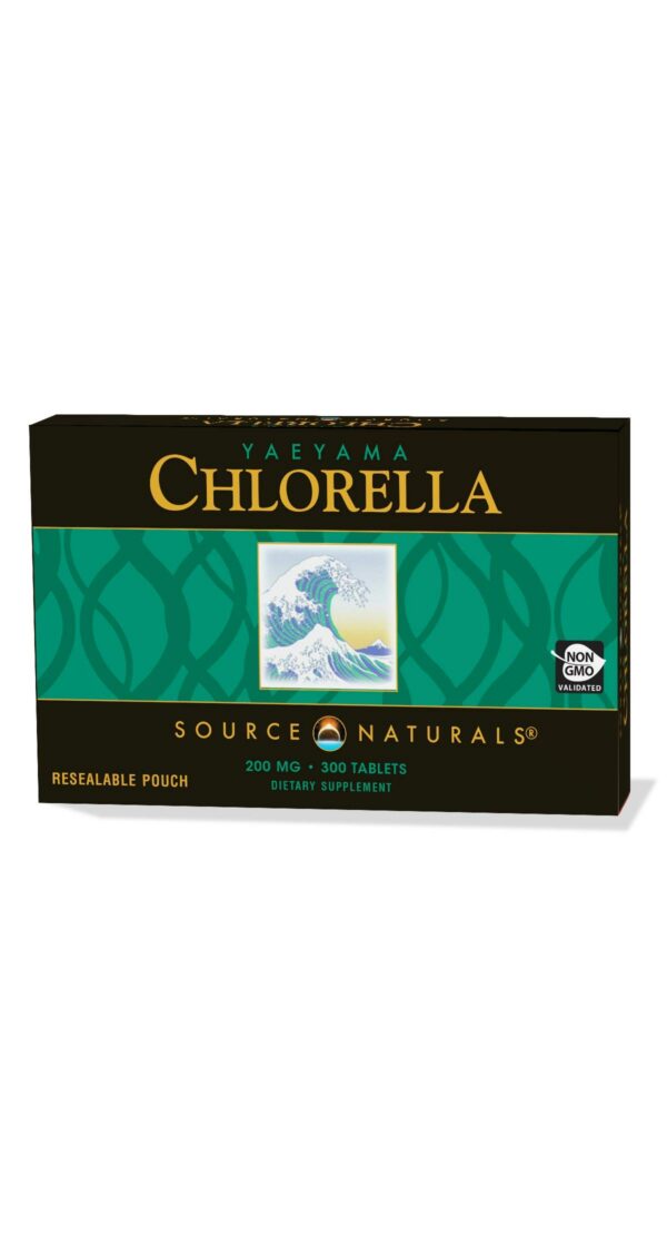 Caja Source Naturals Yaeyama Chlorella 200 mg 300 tabletas