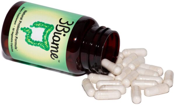 Caja suplemento 3Biome probiótico natural no GMO vegano