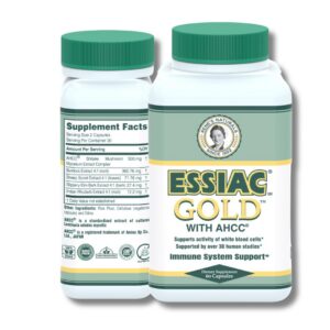 Caja suplemento Essiac Gold con AHCC 60 cápsulas