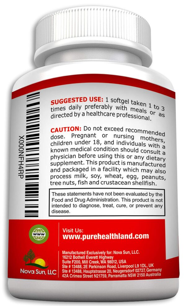 Caja de suplemento Pure Healthland concentrado arándano 60 cápsulas