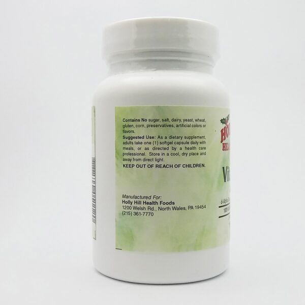 Caja suplementaria vitamina e holly hill 400 ui 100 cápsulas