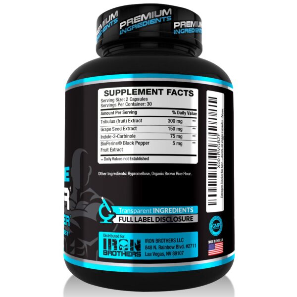 Version 1.0.0 Caja suplemento anti estrógeno para hombres Iron Brothers