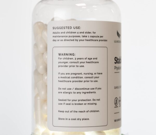 Caja y suplemento de alicina estabilizada natural