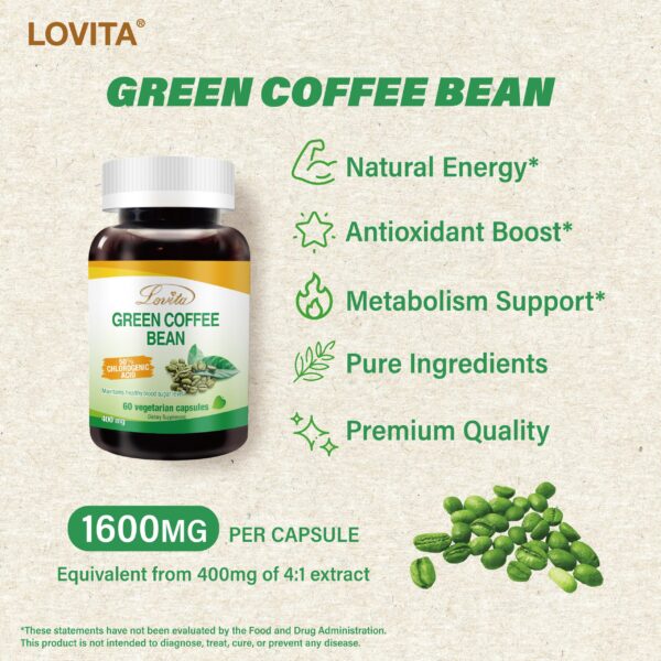 Lovita suplemento extracto café verde 60 cápsulas