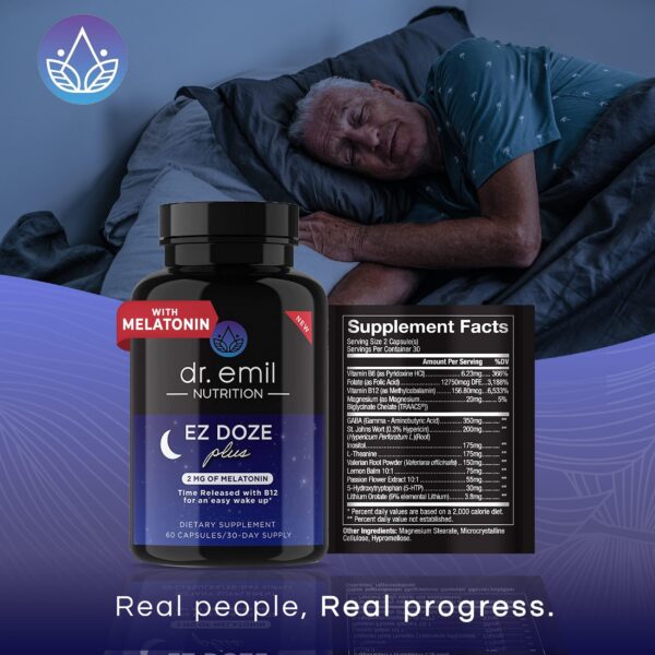 Version 1.0.0 Caja suplemento Ez Doze para sueño seguro y no dependiente
