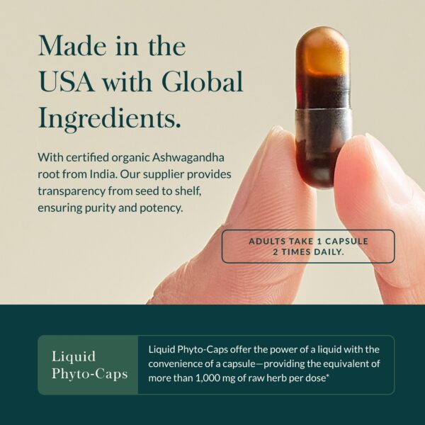 Caja de suplemento Gaia Herbs Ashwagandha