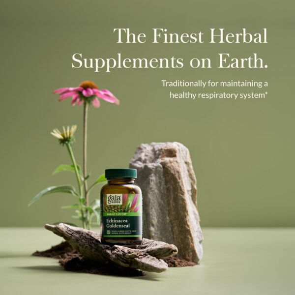 Caja del suplemento Gaia Herbs Echinacea Goldenseal para inmunidad