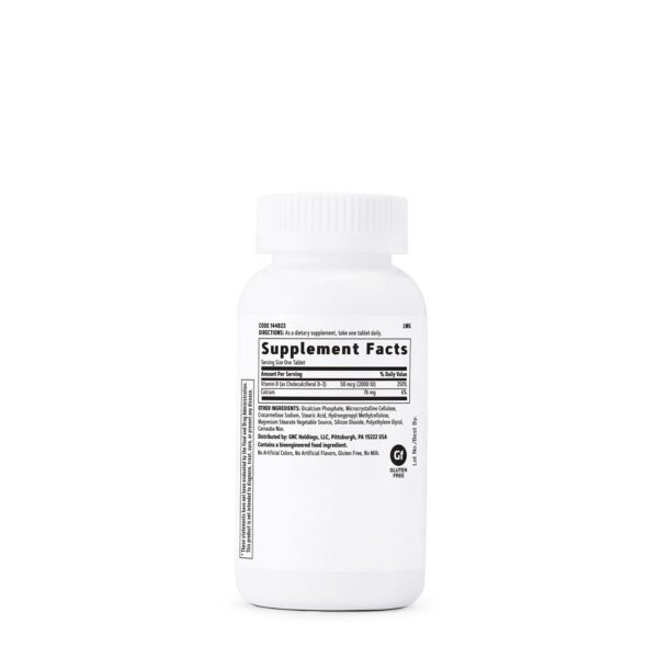 Caja suplemento gnc vitamina d3 180 tabletas