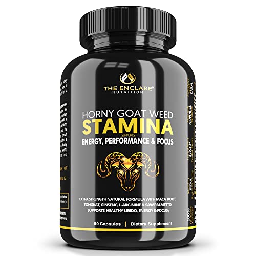 Caja del suplemento herbal Performance Horny Goat Weed de Enclare.