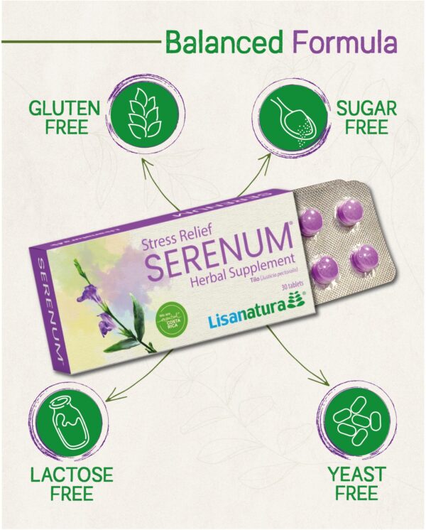 Version 1.0.0 Caja del suplemento herbal Lisanatura Serenum 30 tabletas