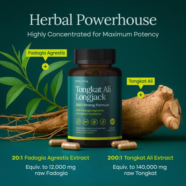 Caja suplemento Longjack energético con fórmula NAC