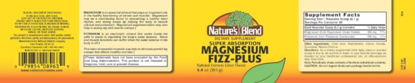 Version 1.0.0 Caja del suplemento Magnesium Fizz-Plus con sabor limón-lima