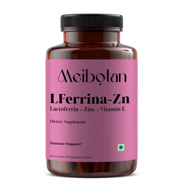 Caja suplemento MEIBOTAN lactoferrina zinc vitamina e salud intestinal