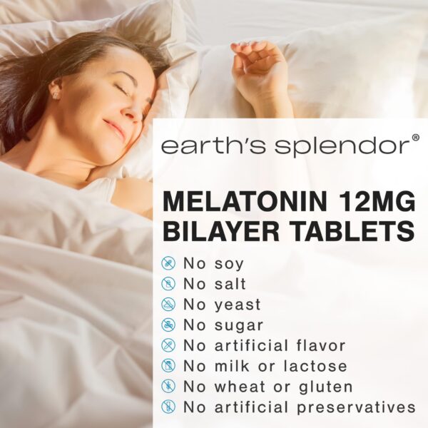 Caja suplemento melatonina Earth's Splendor 12 mg