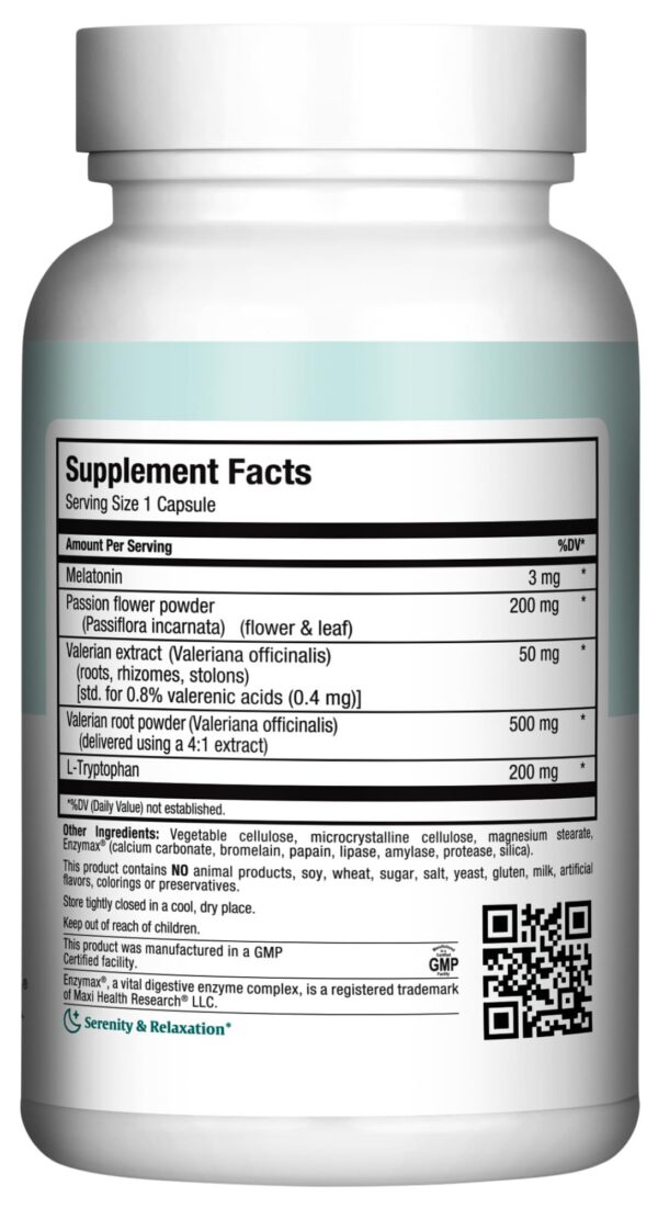 Caja suplemento natural Maxi Health Sleep-O-Max 60 cápsulas