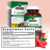 Caja del suplemento pimienta de cayena Nature's Answer 90 cápsulas naturales