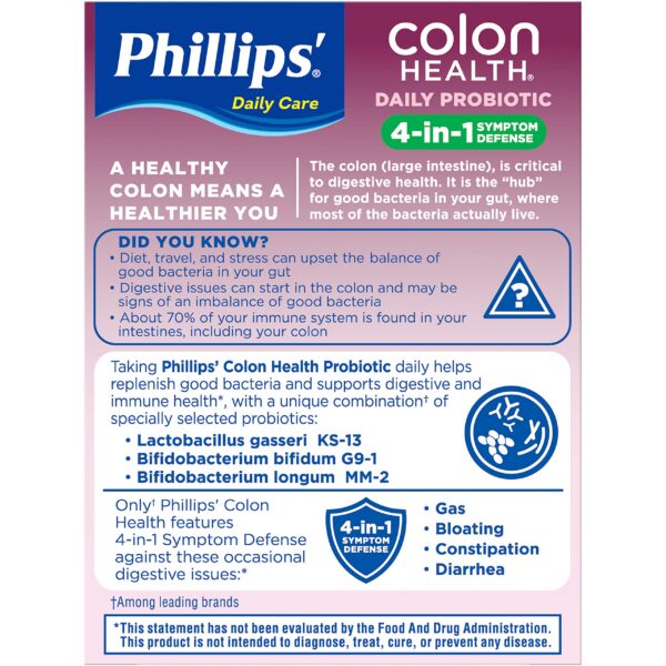 Paquete doble cápsulas Phillips' Colon Health para digestión