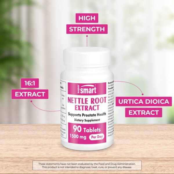 Caja de suplemento Supersmart con extracto raíz de ortiga