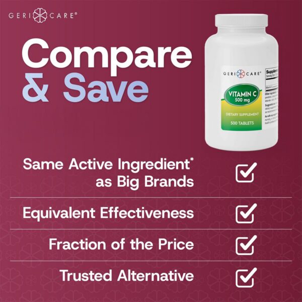Caja suplemento vitaminico vitamina c 500mg GeriCare