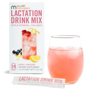 Caja de suplementos Milkmakers mezcla para lactancia sabor frutos rojos limón