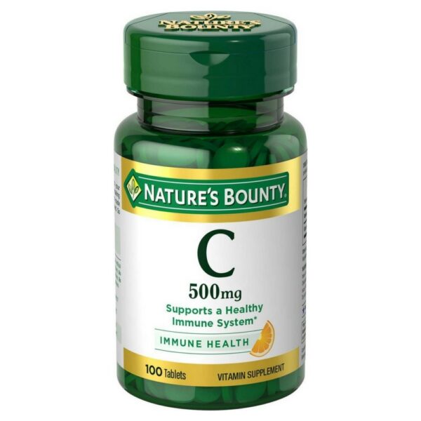 Caja de tabletas de vitamina c Nature's Bounty 500 mg