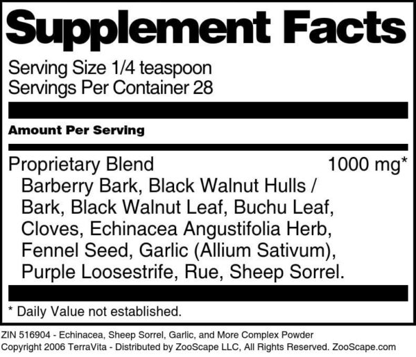 Caja Terravita Candida Complex suplemento polvo natural