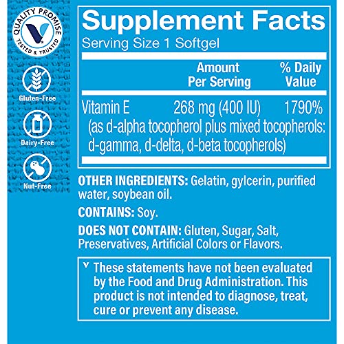 Caja The Vitamin Shoppe Vitamina E 400 UI 120 cápsulas