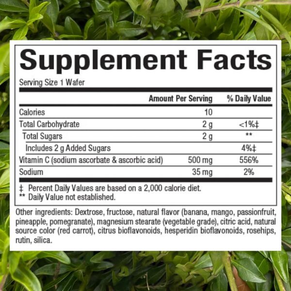 Version 1.0.0 Caja Vitamina C masticable niños Natural Factors sabor Tropical