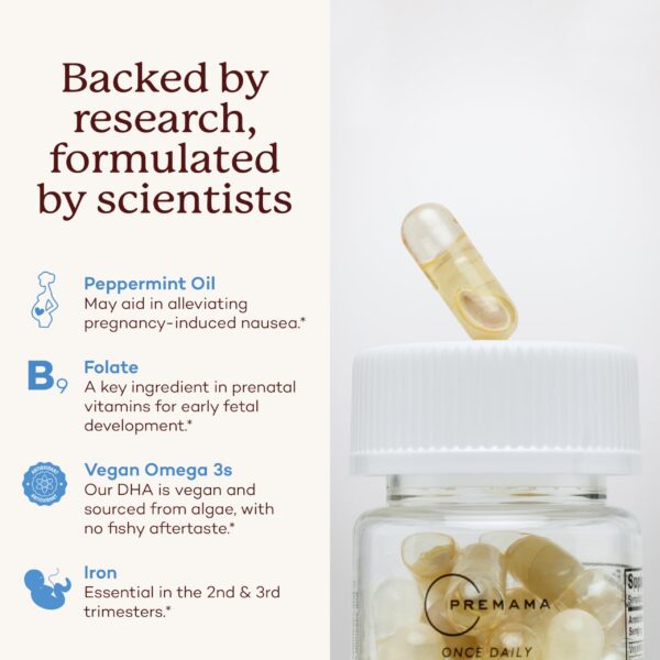 Caja de vitaminas premama para embarazo saludable