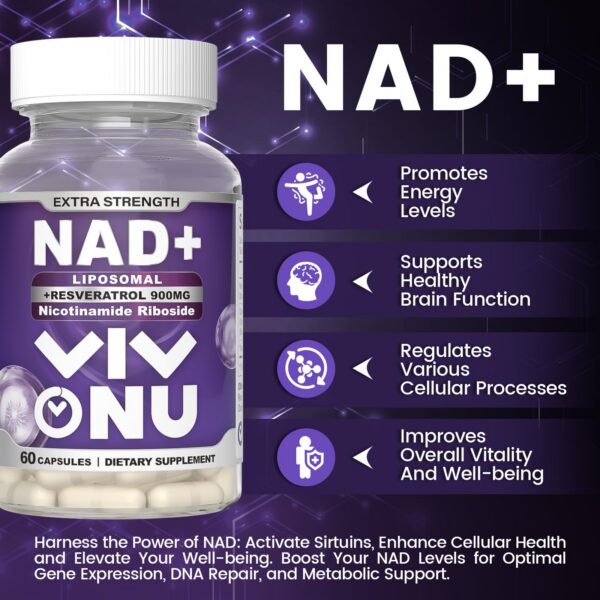 Caja VivoNu suplemento NAD+ alta absorción y pureza