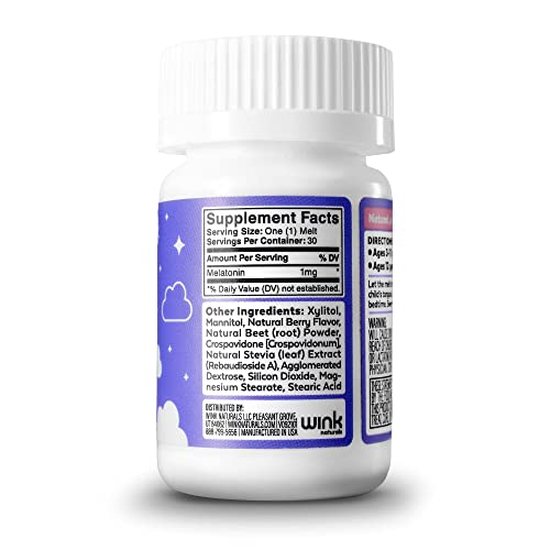 Version 1.0.0 Caja Wink Well Kids melatonina masticable ayuda sueño