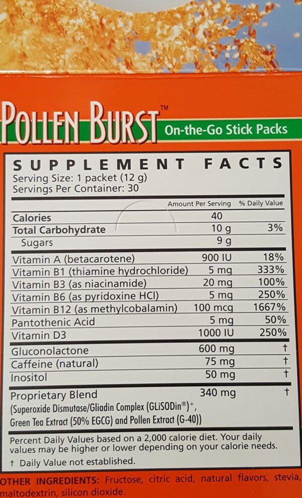 Caja de Youngevity ProJoba Pollen Burst con 30 sticks