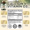 Nature's Nutrition calcio 1200 mg con vitamina D3 etiqueta trasera