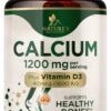 Nature's Nutrition calcio 1200 mg con vitamina D3 frasco frontal