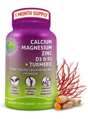 Version 1.0.0 Frasco de calcio vegetal Aquamin 500 mg con magnesio y zinc