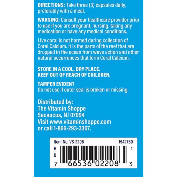 Etiqueta frontal del calcio coral