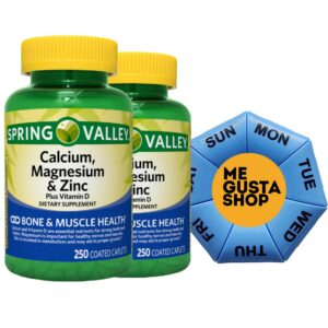 Frasco de calcio magnesio zinc con vitamina d3 frontal