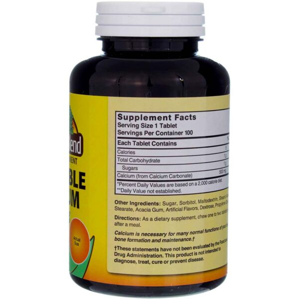 Tapa y envase del calcio Nature's Blend