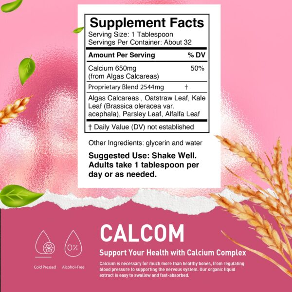 Frasco de 16 oz de Calcom Calcium Complex