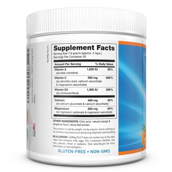 Preparación de CalMag Plus en bebida cítrica