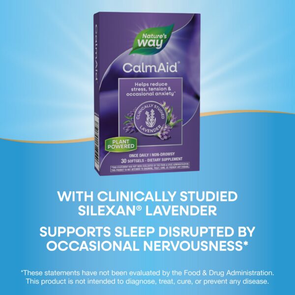 CalmAid Nature's Way vista trasera del frasco