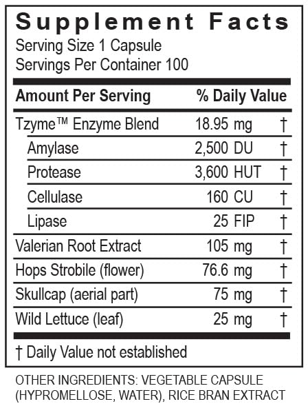 Version 1.0.0 Envase CalmZyme y cápsulas