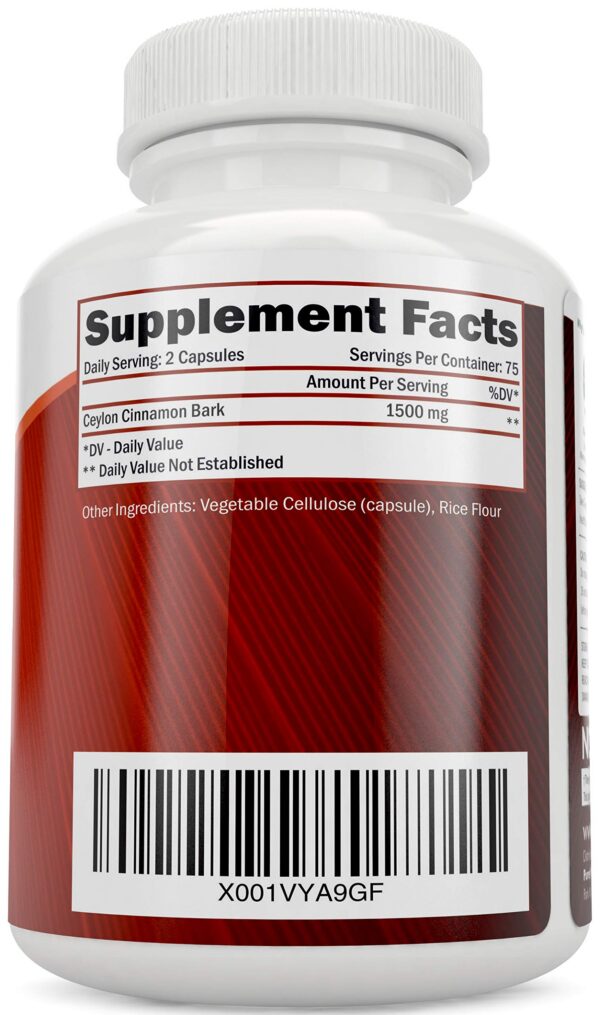 Version 1.0.0 Canela de Ceilán cápsulas 150 días siuplemento natural digestión