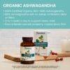 Etiqueta del suplemento orgánico Ashwagandha Himalaya
