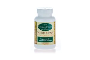 Capsicum y jengibre suplemento salud circulatoria digestiva 120 cápsulas