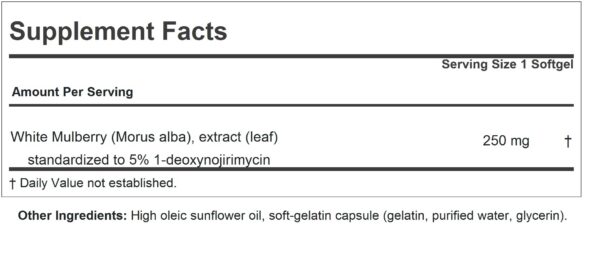 Version 1.0.0 Detalle de cápsula blanda de morera blanca para control de azúcar y carbohidratos