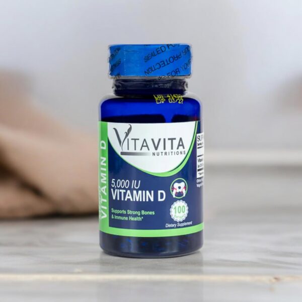 Cápsula blanda de Vitamina D3 5000 IU VitaVita Nutritions