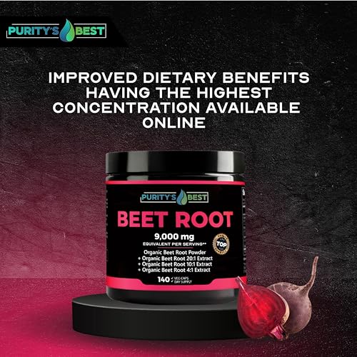 Detalle de cápsula de raíz de remolacha Purity's Best